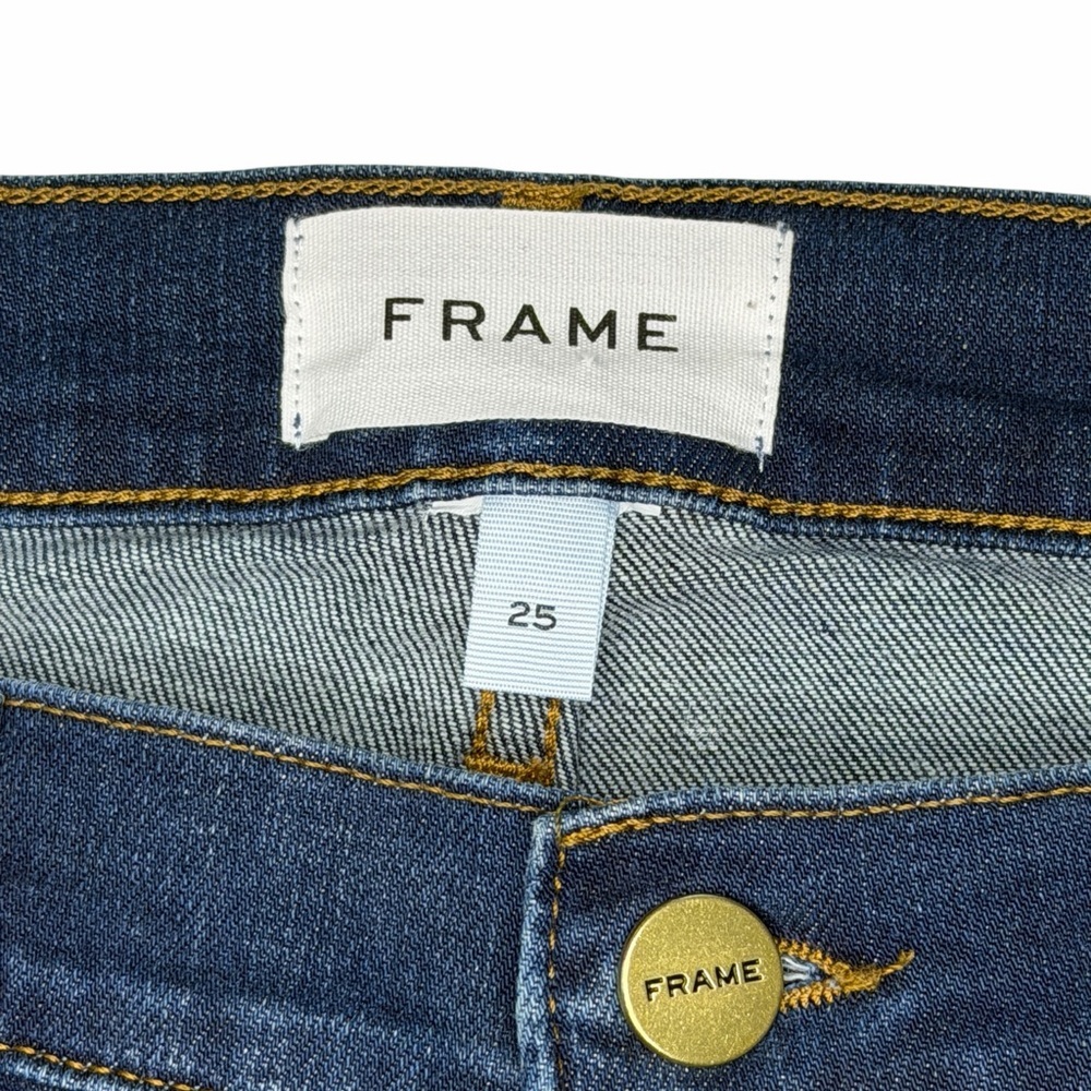 NWT FRAME Le Garçon Cropped Boyfriend Azure Jeans Denim Size 25 - Picture 4 of 11